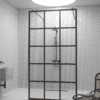 Walk-in shower screen Hietakari Bläk 714 Paris, black frame, clear glass Walk-in shower screen Hietakari Bläk 714 Paris – 3