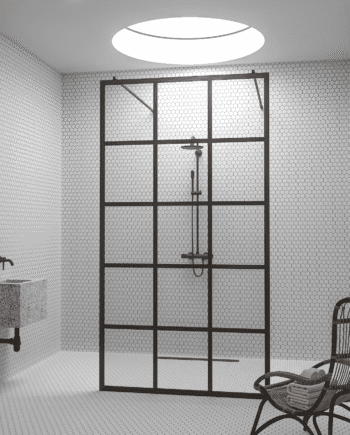 Walk-in shower screen Hietakari Bläk 714 Paris