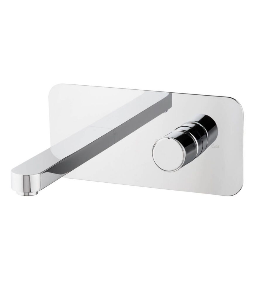 Wall-mounted basin mixer Emmevi Ade 78055, single plate, chrome, standard lever Wall-mounted basin mixer Emmevi Ade 78055, single plate