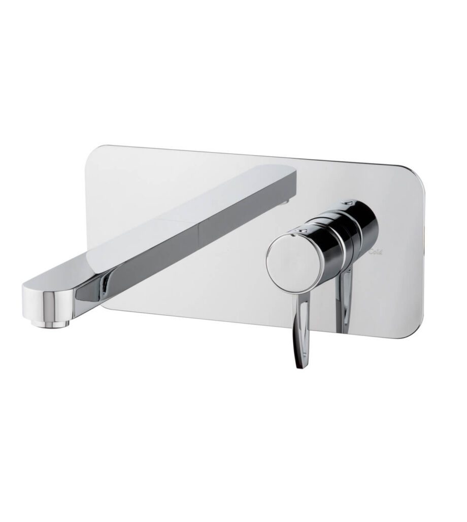 Wall-mounted basin mixer Emmevi Ade 78055, single plate, chrome, holed lever Wall-mounted basin mixer Emmevi Ade 78055, single plate – 2