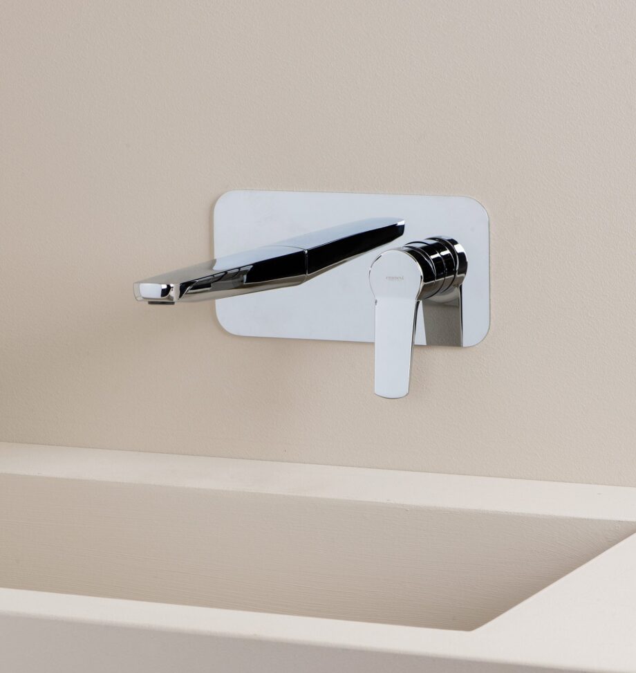 Wall-mounted basin mixer Emmevi Altura 34055, single plate, chrome Wall-mounted basin mixer Emmevi Altura 34055, single plate – 2