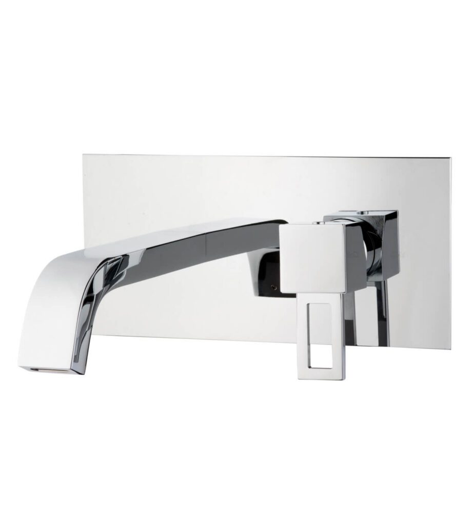 Wall-mounted basin mixer Emmevi Siris 47055, single plate, chrome, holed lever Wall-mounted basin mixer Emmevi Siris 47055, single plate – 3