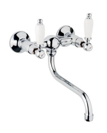 Wall-mounted two-handle kitchen mixer Emmevi Decò Ceramic 121005S