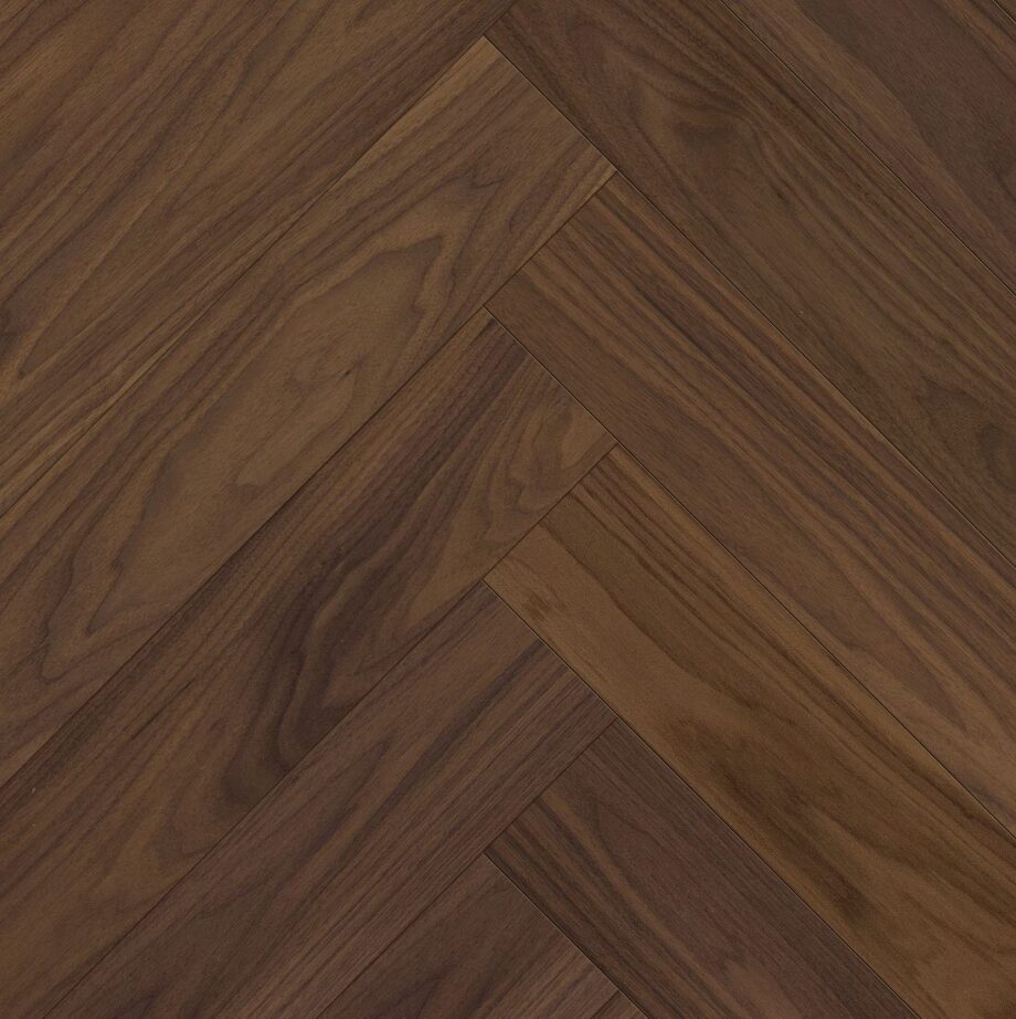Walnut Herringbone Parquet Esta AB extra matt lacquered Walnut Herringbone Parquet Esta AB extra matt lacquered