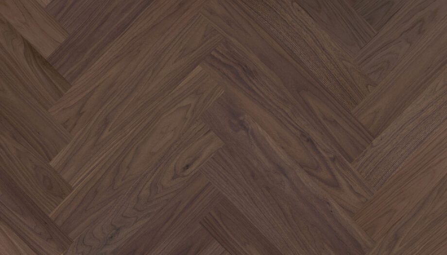 Walnut Herringbone Parquet Esta Nova Eco AB extra matt lacquered – close-up Walnut Herringbone Parquet Esta Nova Eco AB extra matt lacquered – 2