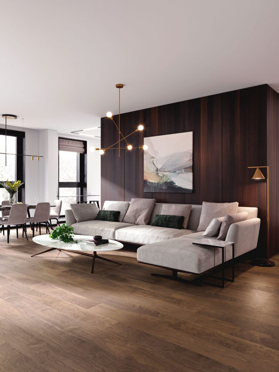 Walnut Parquet Flooring Esta City extra matt lacquered – close-up Walnut Parquet Flooring Esta City extra matt lacquered – 2