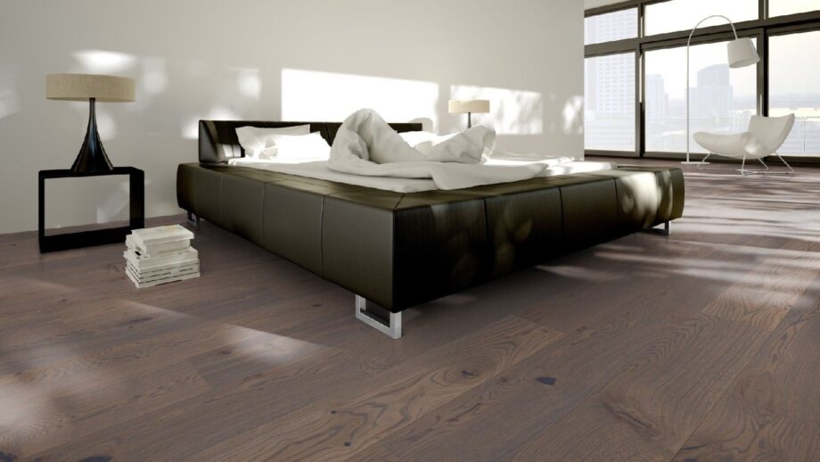 Parquet Tarkett, Heritage, Oak Old Grey, brushed, 2 sides beveled, 1-strip, Proteco Hardwax Oil