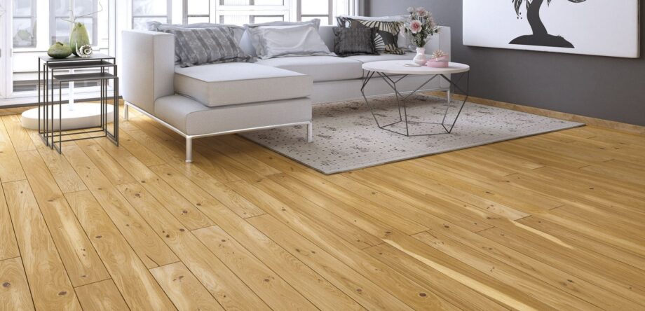 Parquet Oak, Piccolo Conchi, 1-strip, beveled, semi-glossy lacquer