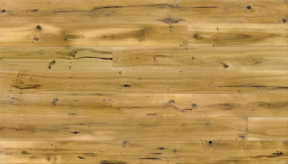 Parquet Oak, Grande Calvados, 1-strip, beveled, brushed, natural oil