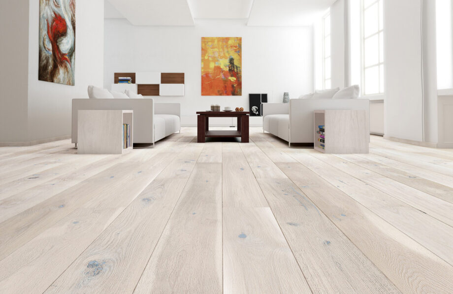 Parquet Oak, Senses Gentle, 1-strip, beveled, brushed, stained, matt lacquer