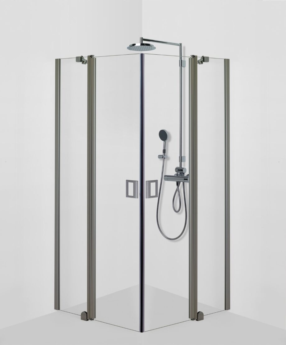 Shower corner (room divider) with two half sized doors FENIC 314X314