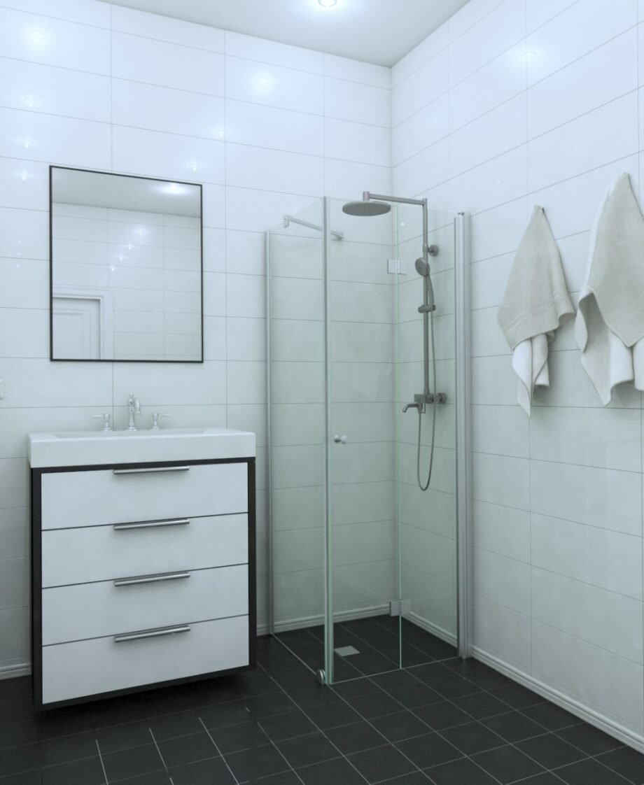 Shower corner (room divider) with a folding door EXPRESS 811X813