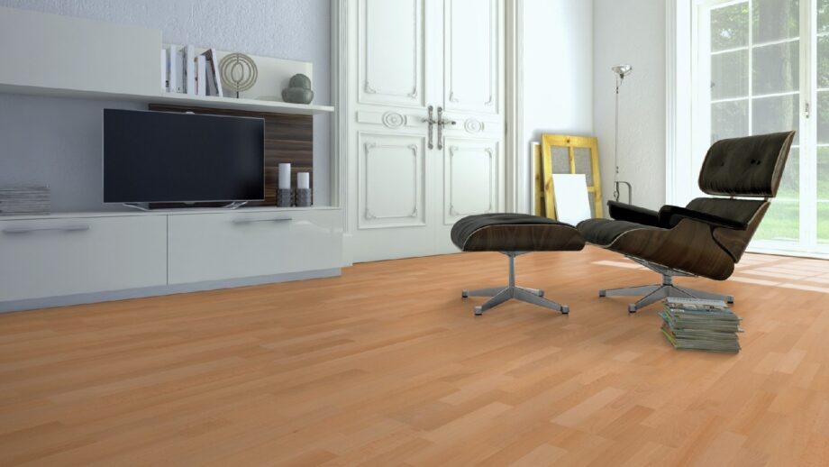 Parquet Steamed beech harmonious, 3-strip, lacquered