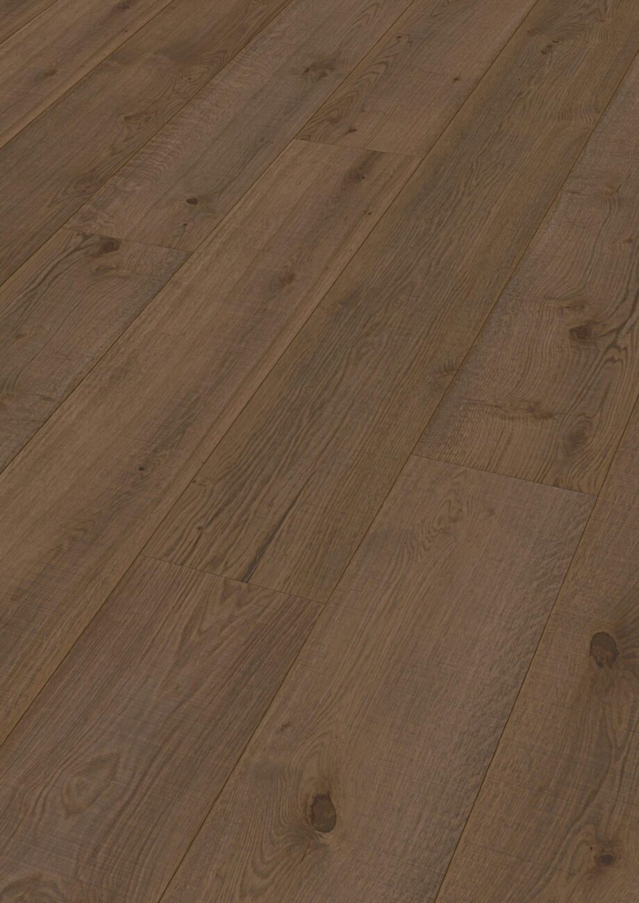 Parquet Meister Lindura Olive grey Authentic oak, vintage structure brushed, 1-strip, naturally oiled