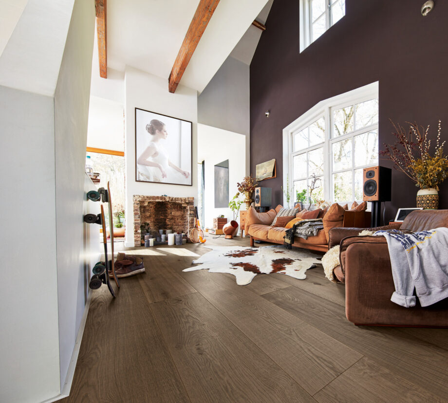 Parquet Meister Lindura Olive grey Authentic oak, vintage structure brushed, 1-strip, naturally oiled