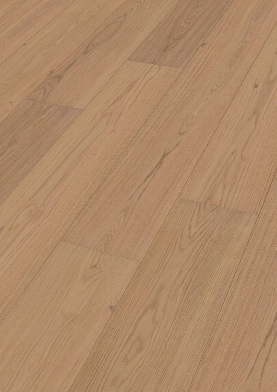 Parquet Meister Lindura Natural light oak, brushed, 1-strip, matt lacquered