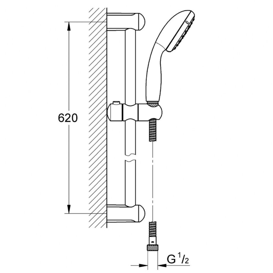 Bathroom set Grohe BauEdge, chrome