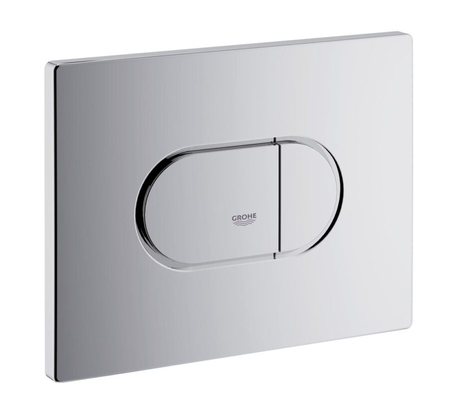 Toilet flush plate, for horizontal installation, Grohe Arena Cosmopolitan, chrome