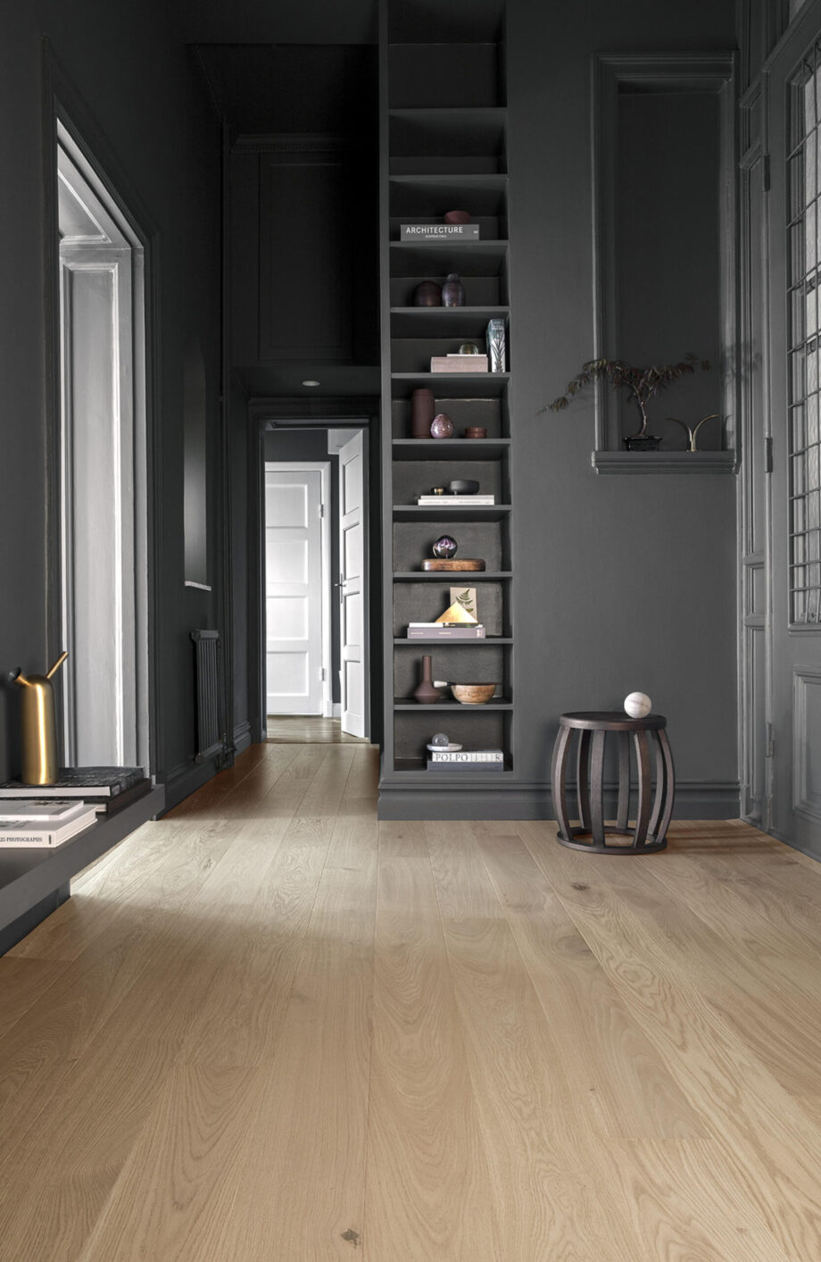 Parquet Tarkett, Shade, Oak Soft Beige Plank, 1-strip, brushed, 2 sides bevelled, Proteco Natura mat lacquer