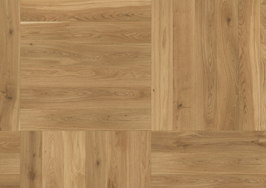 Parquet Oak, ter Hürne, Oak, brushed, beveled, matt lacquered