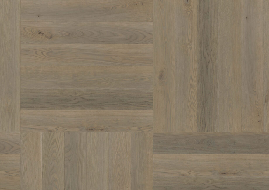 Parquet Oak, ter Hürne, Oak smoke grey, brushed, beveled, natural oil-treated