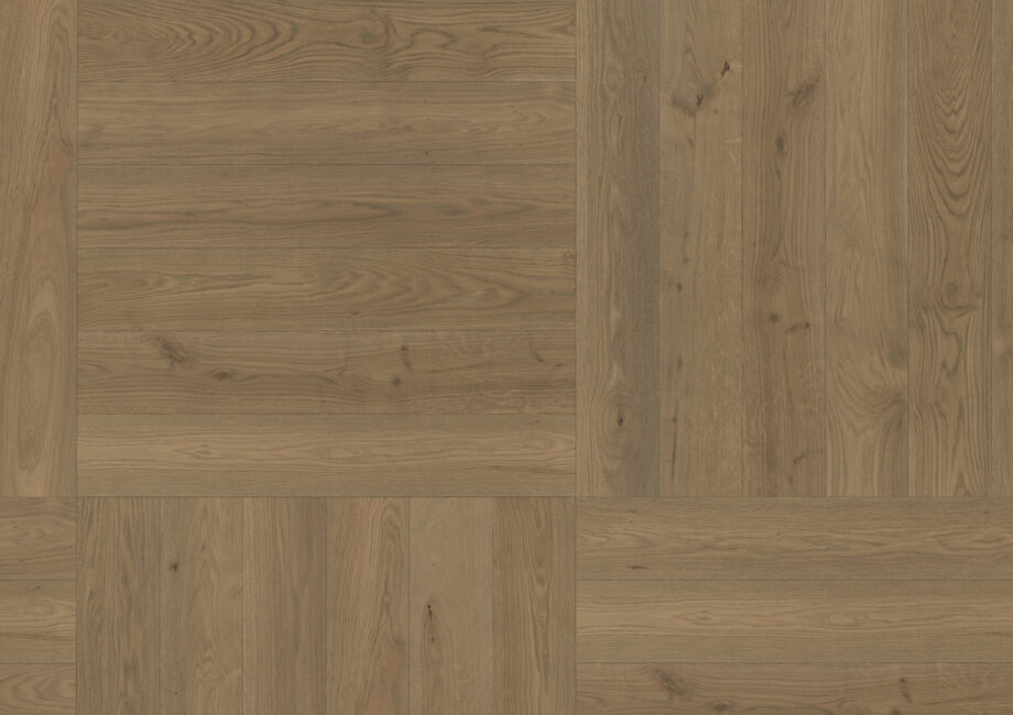 Parquet Oak, ter Hürne, Oak terra brown, brushed, beveled, natural oil-treated