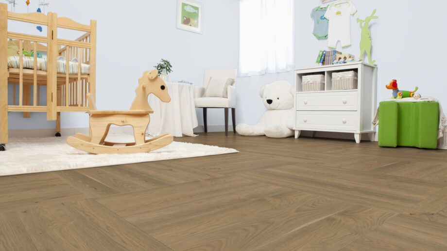 Parquet Oak, ter Hürne, Oak terra brown, brushed, beveled, natural oil-treated