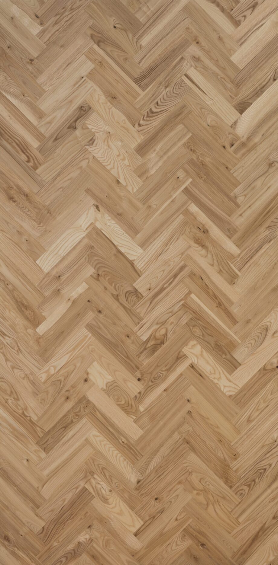 Strip parquet / herringbone parquet ash rustic unfinished