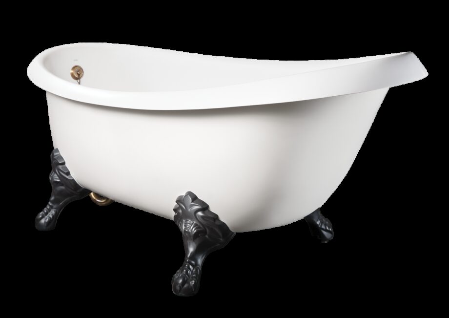 Bathtub PAA VICTORIA in matt Silkstone with GRAPHITE ANTICA legs