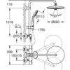Shower system with thermostat for wall mounting GROHE Euphoria System 260 – 4
