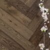 Herringbone parquet oak, Tarkett, Segno Oak Old Brown, brushed, beveled, hardwax oil, left modular – 4