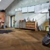 Herringbone parquet Meister Lindura Classic olive grey oak, structured, ultra matt lacquered – 5