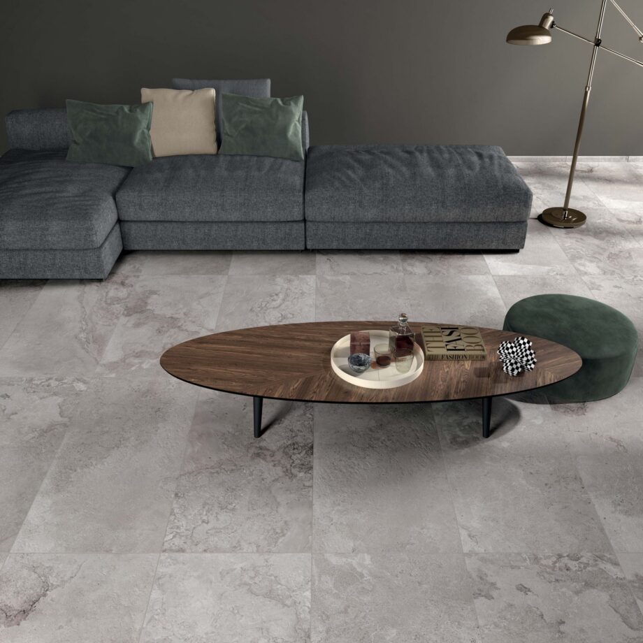 Ceramic tiles ABK Alpes Raw Gery Rett. 60x60cm – view 6 Ceramic tiles ABK Alpes Raw Gery Rett. 60x60cm – 6