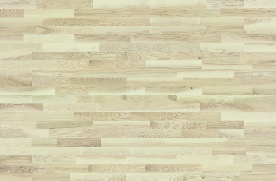Parquet Ash, Molti Milkshake, 3-strip, stained, matt lacquer – 3