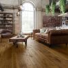 Parquet Oak, Grande Tay River, 1-strip, beveled, brushed, stained, matt lacquer – 2