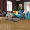 Parquet Oak, Mainland, 1-strip, beveled, brushed, stained, matt lacquer, herringbone, click – 2