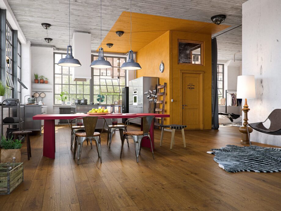 Parquet Oak, Medio Garda, 1-strip, beveled, brushed, stained, matt lacquer – 2