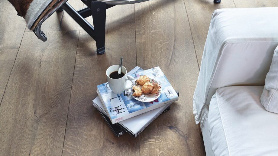 Parquet Meister Lindura Clay grey Authentic oak, brushed, 1-strip, naturally oiled – 2