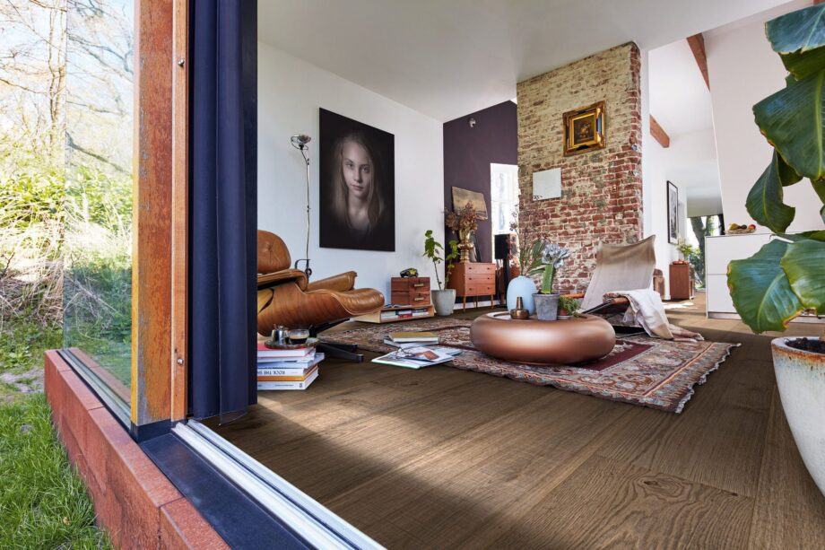 Parquet Meister Lindura Olive grey Authentic oak, vintage structure brushed, 1-strip, naturally oiled – 5