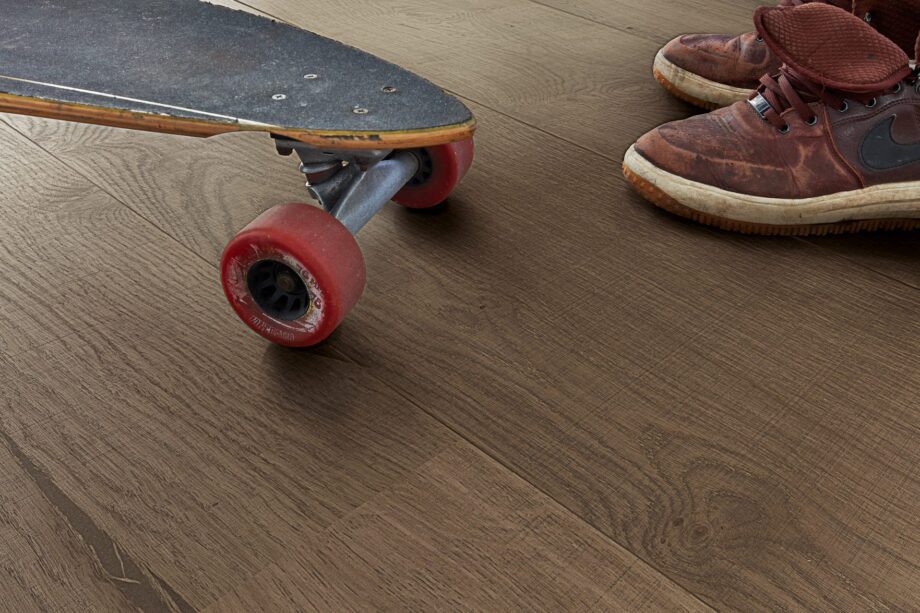 Parquet Meister Lindura Olive grey Authentic oak, vintage structure brushed, 1-strip, naturally oiled – 6