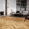 Parquet Oak, Raisins, 1-strip, beveled, brushed, matte lacquer, french herringbone – 2