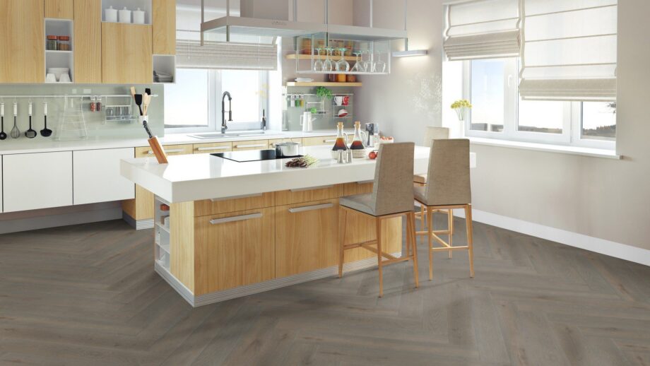 Parquet Oak, ter Hürne, Oak azure brown, herringbone, brushed, beveled, natural oil-treated – 3