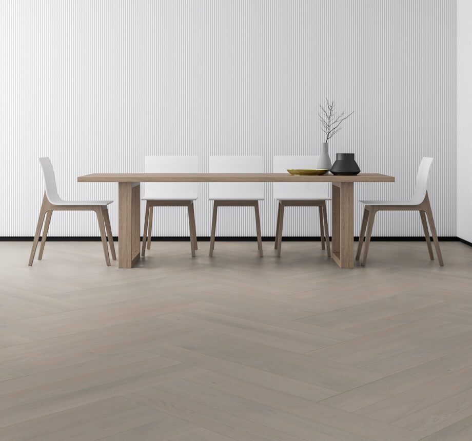 Herringbone Parquet Oak ter Hürne Grey, brushed, bevelled, extra matt lacquer – 3