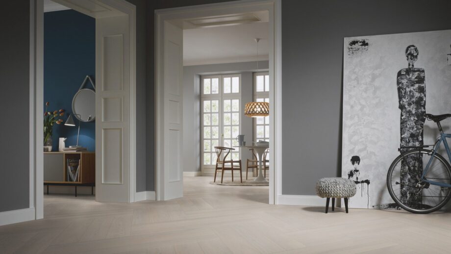 Herringbone Parquet Oak ter Hürne Grey, brushed, bevelled, extra matt lacquer – 4