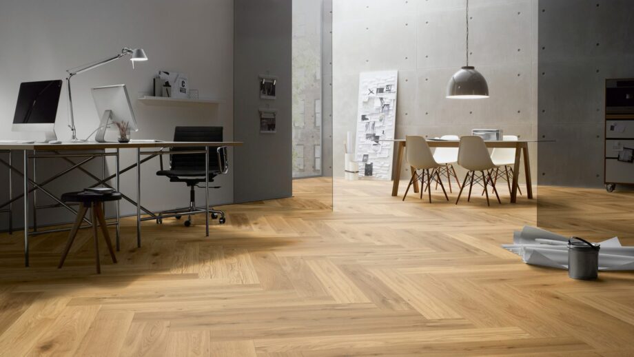 Parquet Oak, ter Hürne, oak herringbone, brushed, beveled, matt lacquered – 3
