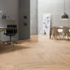 Parquet Oak, ter Hürne, oak light beige, herringbone, brushed, beveled, white natural oil-treated – 4