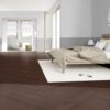 Parquet Oak, ter Hürne, herringbone, Oak red brown, brushed, beveled, extra matt lacquered – 4