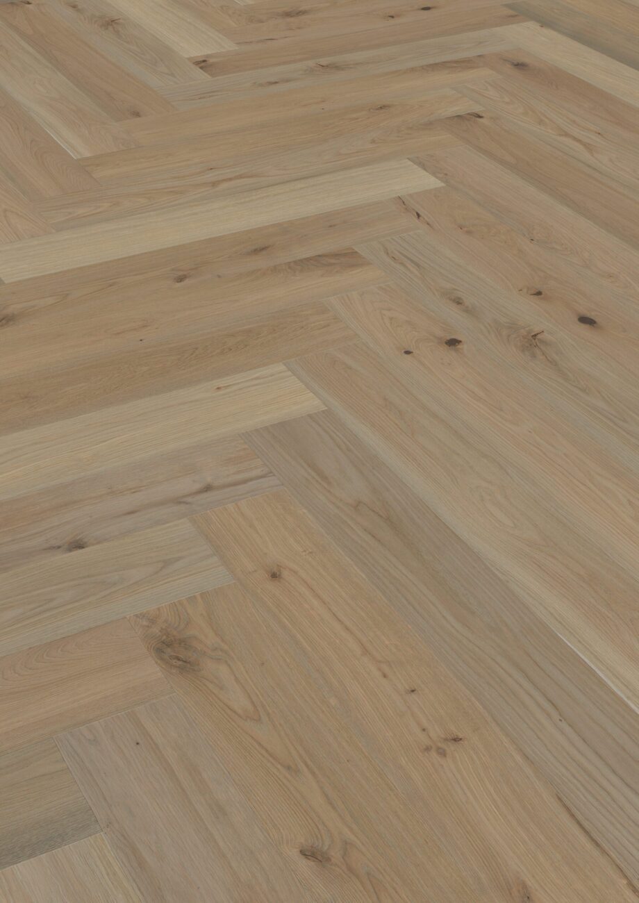 Parquet Oak, ter Hürne, Oak sand brown, herringbone, brushed, beveled, natural oil-treated – 2