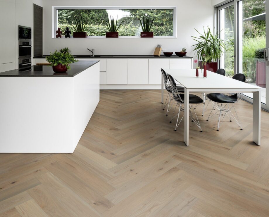 Parquet Oak, ter Hürne, Oak sand brown, herringbone, brushed, beveled, natural oil-treated – 4