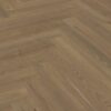 Parquet Oak, ter Hürne, Oak terra brown, herringbone, brushed, beveled, natural oil-treated – 2